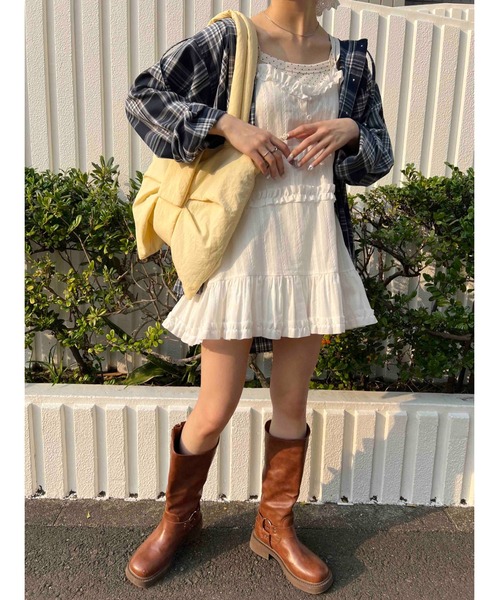 WC（ダブル シー）の「パテッドリボンショルダーバッグ（ショルダーバッグ・レディース・アイボリー/ブラック/レッド・FREE）」の6枚目の写真