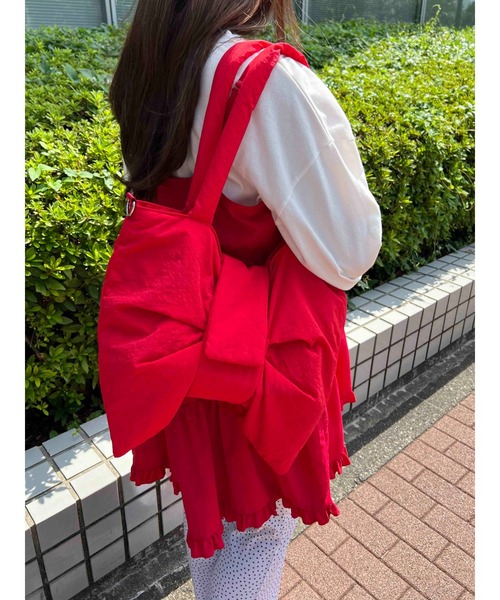 WC（ダブル シー）の「パテッドリボンショルダーバッグ（ショルダーバッグ・レディース・アイボリー/ブラック/レッド・FREE）」の20枚目の写真