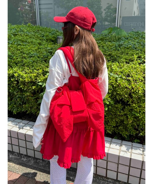 WC（ダブル シー）の「パテッドリボンショルダーバッグ（ショルダーバッグ・レディース・アイボリー/ブラック/レッド・FREE）」の19枚目の写真