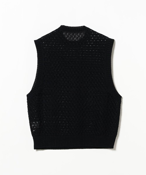ビームス黒ニット BEAMS HEART｜カタアゼ ビッグ クルーネック ニット 25SS