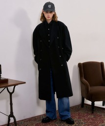 BLAYMORE（ブレイモア）の「【BLAYMORE】Belted Double Breasted Coat / メルトンウール ロング仕立て（その他アウター）」