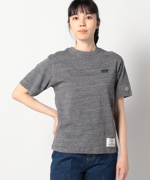 Grand PARK（グランドパーク）の「【DISCUS 】グランドパーク別注　パウダーブリーチ加工　 バックプリントTシャツ（Tシャツ/カットソー・レディース・杢グレー/ブラック/ホワイト/ピンク・FREE）」の3枚目の写真