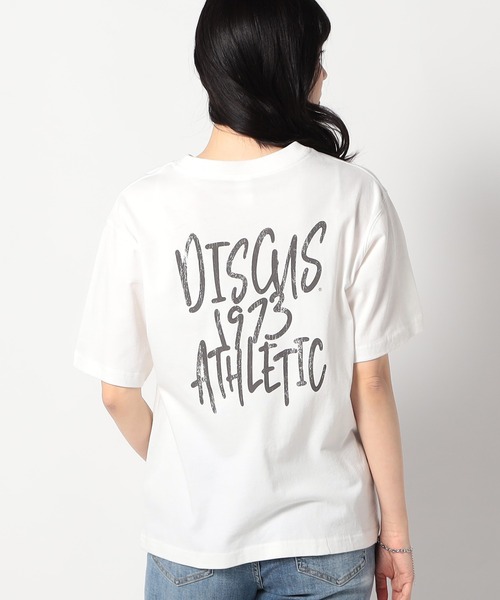 Grand PARK（グランドパーク）の「【DISCUS 】グランドパーク別注　パウダーブリーチ加工　 バックプリントTシャツ（Tシャツ/カットソー・レディース・杢グレー/ブラック/ホワイト/ピンク・FREE）」の5枚目の写真