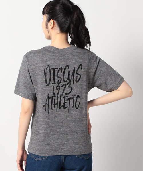 Grand PARK（グランドパーク）の「【DISCUS 】グランドパーク別注　パウダーブリーチ加工　 バックプリントTシャツ（Tシャツ/カットソー・レディース・杢グレー/ブラック/ホワイト/ピンク・FREE）」の7枚目の写真