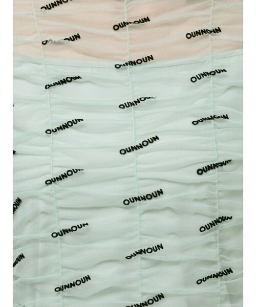 OUNNOUN（オウンノウン）の「【OUNNOUN】ロゴプリントチュールワンピース（ワンピース・レディース・ブラック/ベージュ/ミント・MEDIUM/SMALL）」の8枚目の写真
