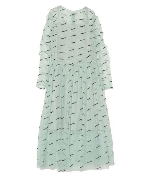 OUNNOUN（オウンノウン）の「【OUNNOUN】ロゴプリントチュールワンピース（ワンピース・レディース・ブラック/ベージュ/ミント・MEDIUM/SMALL）」の11枚目の写真