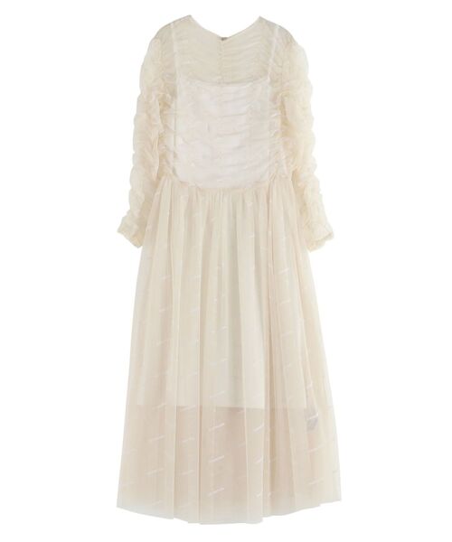 OUNNOUN（オウンノウン）の「【OUNNOUN】ロゴプリントチュールワンピース（ワンピース・レディース・ブラック/ベージュ/ミント・MEDIUM/SMALL）」の12枚目の写真