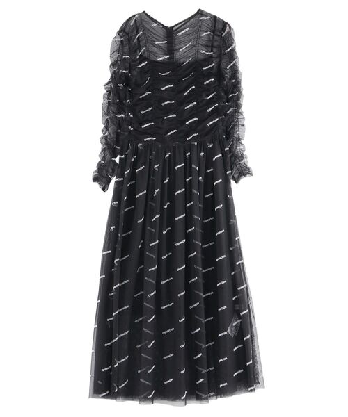 OUNNOUN（オウンノウン）の「【OUNNOUN】ロゴプリントチュールワンピース（ワンピース・レディース・ブラック/ベージュ/ミント・MEDIUM/SMALL）」の13枚目の写真