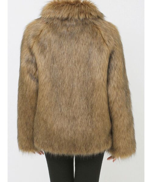 セール】フェイクファーラインジャガードコート（その他アウター