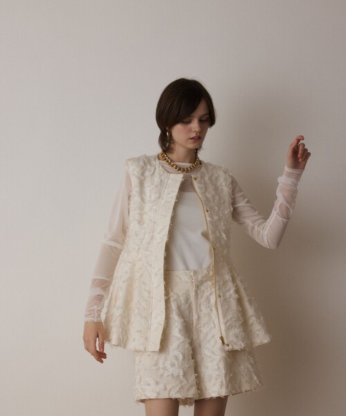 Diagram（ダイアグラム）の「カットジャガードショートパンツ（その他パンツ・レディース・キナリ・36/38）」の3枚目の写真