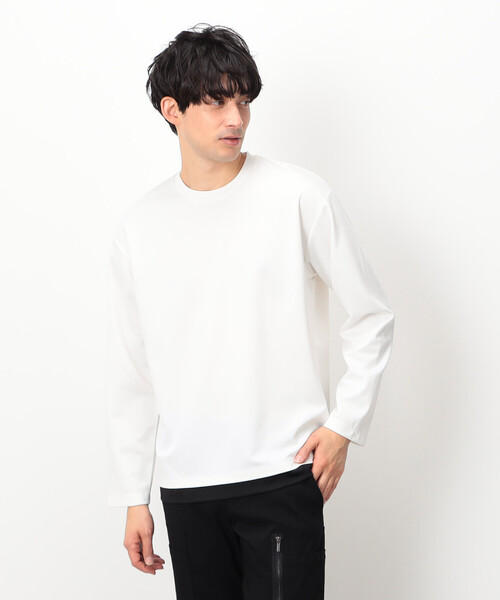 COMME CA ISM(コムサイズム)の「ストレッチポンチ フェイクレイヤードTシャツ(Tシャツ/カットソー・メンズ・ホワイト/ネイビー/ブルー/ブラック・MEDIUM/LARGE)」の1枚目の写真