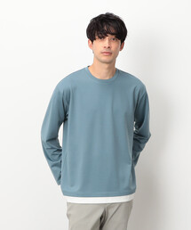 ストレッチポンチ フェイクレイヤードTシャツ