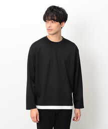 ストレッチポンチ フェイクレイヤードTシャツ