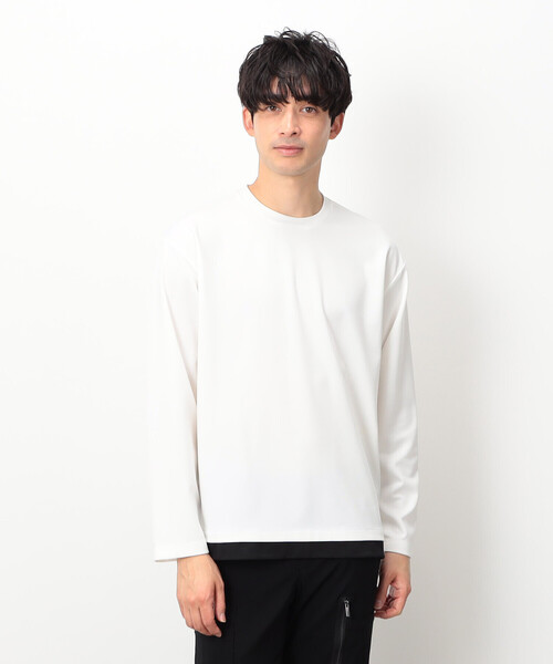 COMME CA ISM(コムサイズム)の「ストレッチポンチ フェイクレイヤードTシャツ(Tシャツ/カットソー・メンズ・ホワイト/ネイビー/ブルー/ブラック・MEDIUM/LARGE)」の21枚目の写真