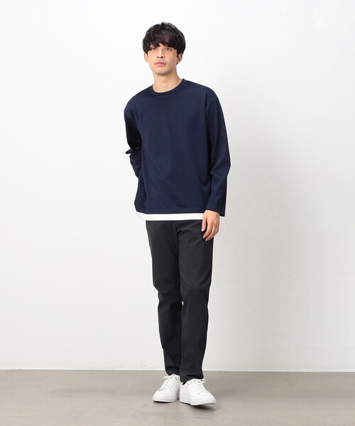 COMME CA ISM(コムサイズム)の「ストレッチポンチ フェイクレイヤードTシャツ(Tシャツ/カットソー・メンズ・ホワイト/ネイビー/ブルー/ブラック・MEDIUM/LARGE)」の18枚目の写真