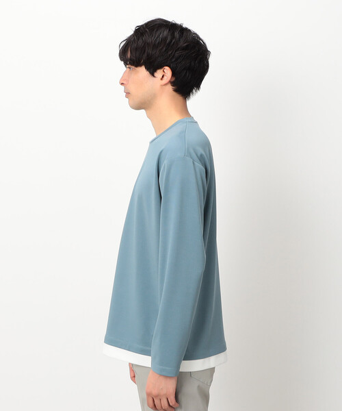 COMME CA ISM(コムサイズム)の「ストレッチポンチ フェイクレイヤードTシャツ(Tシャツ/カットソー・メンズ・ホワイト/ネイビー/ブルー/ブラック・MEDIUM/LARGE)」の13枚目の写真