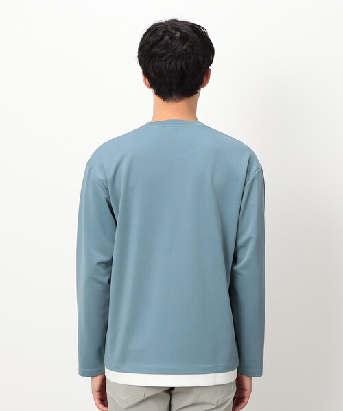 COMME CA ISM(コムサイズム)の「ストレッチポンチ フェイクレイヤードTシャツ(Tシャツ/カットソー・メンズ・ホワイト/ネイビー/ブルー/ブラック・MEDIUM/LARGE)」の12枚目の写真
