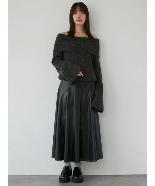 【セール】オフショルフレアスリーブニットプルオーバー（ニット/セーター）｜LAGUNAMOON（ラグナムーン）