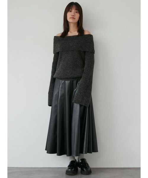 【セール】オフショルフレアスリーブニットプルオーバー（ニット/セーター）｜LAGUNAMOON（ラグナムーン）