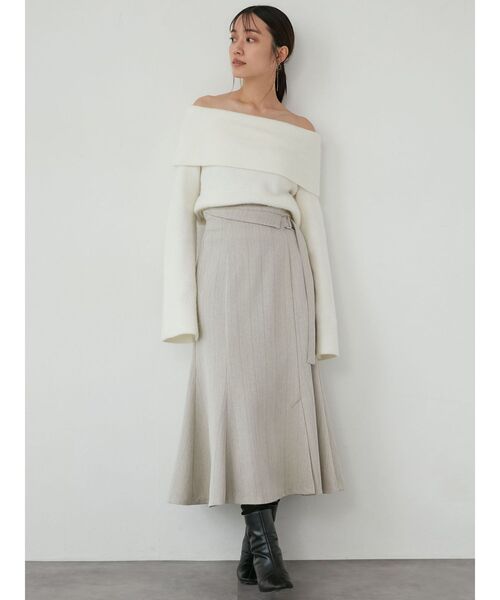 【セール】オフショルフレアスリーブニットプルオーバー（ニット/セーター）｜LAGUNAMOON（ラグナムーン）
