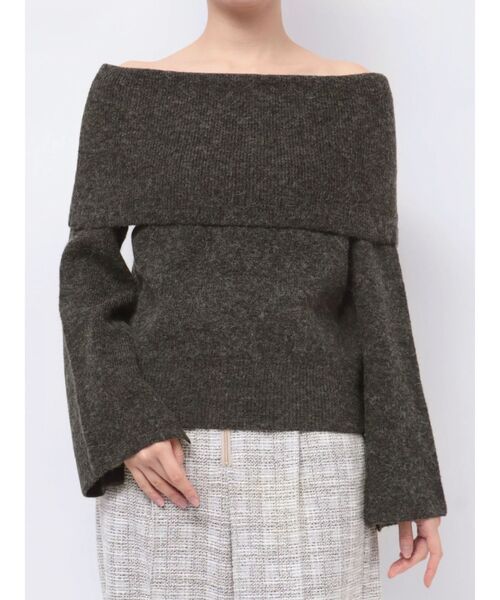 【セール】オフショルフレアスリーブニットプルオーバー（ニット/セーター）｜LAGUNAMOON（ラグナムーン）