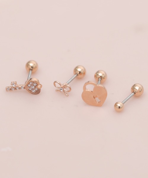LINFA (リンファ)の「サージカルステンレス316L ビジューピアスセット3(ピアス(片耳用)・レディース・H/C/D/E/F/B/I/A/G・FREE)」の16枚目の写真