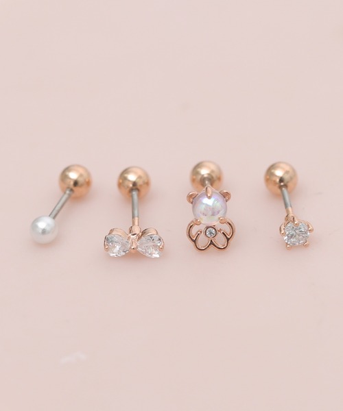 LINFA (リンファ)の「サージカルステンレス316L ビジューピアスセット3(ピアス(片耳用)・レディース・H/C/D/E/F/B/I/A/G・FREE)」の20枚目の写真