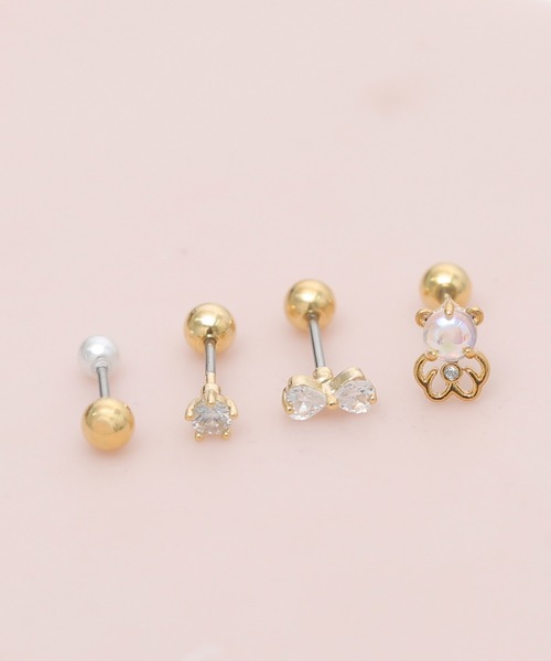 LINFA (リンファ)の「サージカルステンレス316L ビジューピアスセット3(ピアス(片耳用)・レディース・H/C/D/E/F/B/I/A/G・FREE)」の21枚目の写真