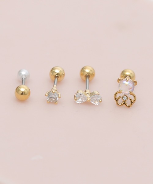 LINFA (リンファ)の「サージカルステンレス316L ビジューピアスセット3(ピアス(片耳用)・レディース・H/C/D/E/F/B/I/A/G・FREE)」の22枚目の写真