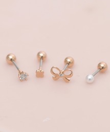 LINFA　（リンファ）の「サージカルステンレス316L ビジューピアスセット3（ピアス（片耳用））」