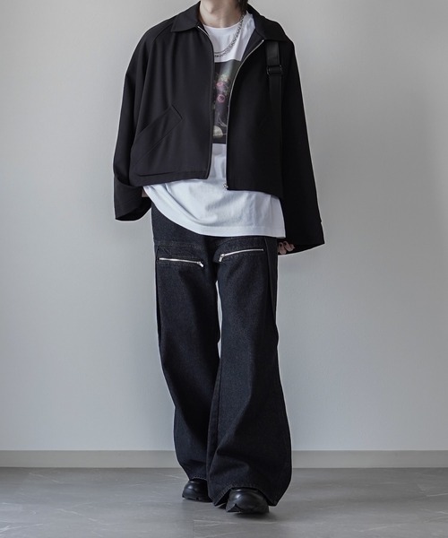 ELLUV（エルブ）の「【ELLUV/エルヴ】13ozヴィンテージデニム ジップギミック サイドタックフレアパンツ（デニムパンツ・メンズ・ライトインディゴブルー/ブラック/グレー・S/L/M）」の9枚目の写真