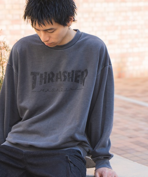 THRASHER（スラッシャー）の「【THRASHER/スラッシャー】ヘビーウェイト ピグメント マガジンロゴ クルーネック スウェット LOGO PIGMENT SWEAT（スウェット・メンズ・その他2/その他1/その他・LARGE/MEDIUM）」の3枚目の写真