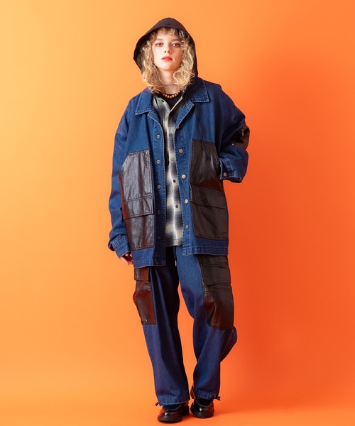 a.p.o.v. -ankoROCK's select- 合成皮革ビッグポケットオーバーサイズ