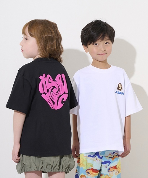 すぐ届く☆X-girl 半袖Tシャツ ハートロゴ ストリートスタイル◎ X-girl（エックスガール）の「HEART LOGO S/S TEE/ハートロゴ T