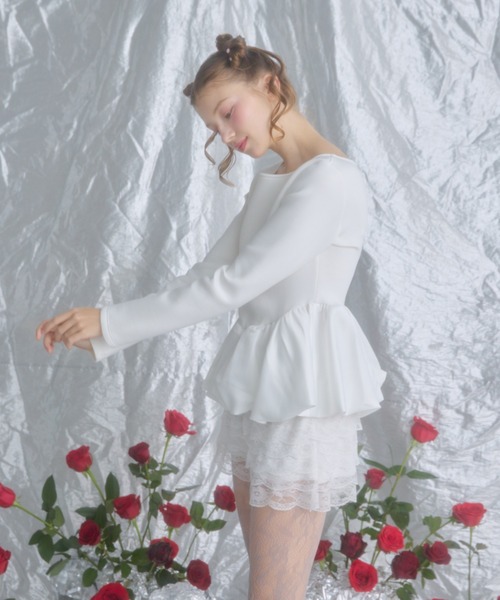 monepine(モネピネ)の「balloon layered sweat/バルーンレイヤードスウェット(スウェット・レディース・グレー/ホワイト・2/1)」の20枚目の写真