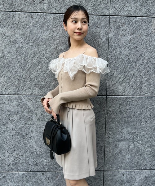 FRAY I.D ダブルサテンショートパンツ サイズ1 カラーBEG FRAY I.D｜ダブルサテンショートパンツ | Rakuten Fashion(楽天