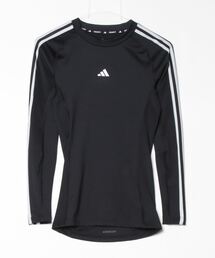 アディダス adidas テックフィット コンプレッション トレーニング スリーストライプス 長袖Tシャツ