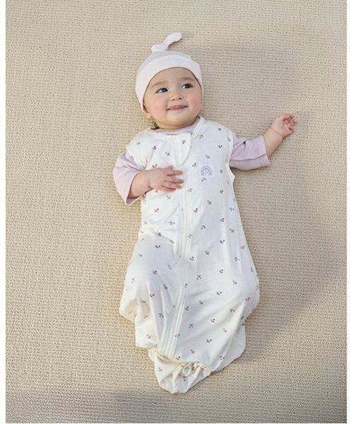 petit main（プティマイン）の「【やわらかストレッチ】スリーピングバック（おくるみ・キッズ・ベージュ/ライトグリーン/アイボリー/ライトピンク・S/L/M）」の5枚目の写真