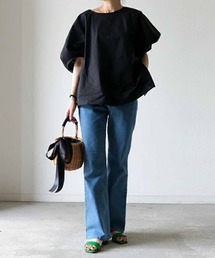 ストレッチデニムフレアパンツ