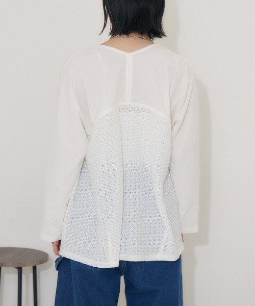 Paradise Picnic(パラダイスピクニック)の「ESPEYRAC バック切替ノーカラージャケット(ノーカラージャケット・レディース・ブラック/ホワイト・FREE)」の20枚目の写真