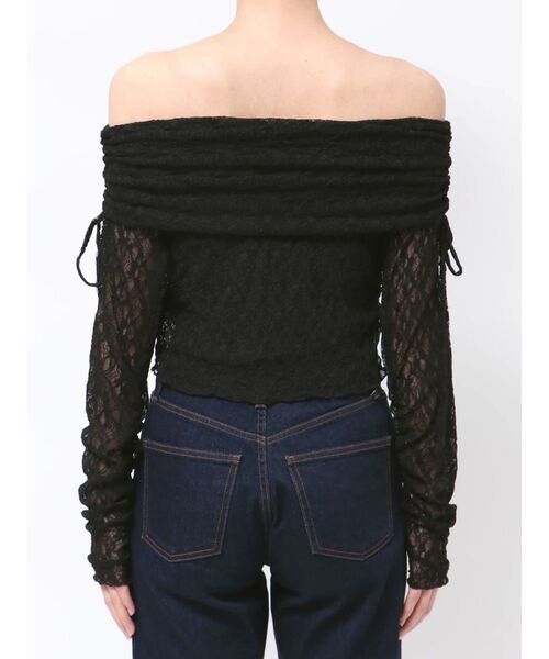 EMODA（エモダ）の「レースオフショルダートップ（Tシャツ/カットソー・レディース・ホワイト/ブラック/グレー・FREE）」の15枚目の写真