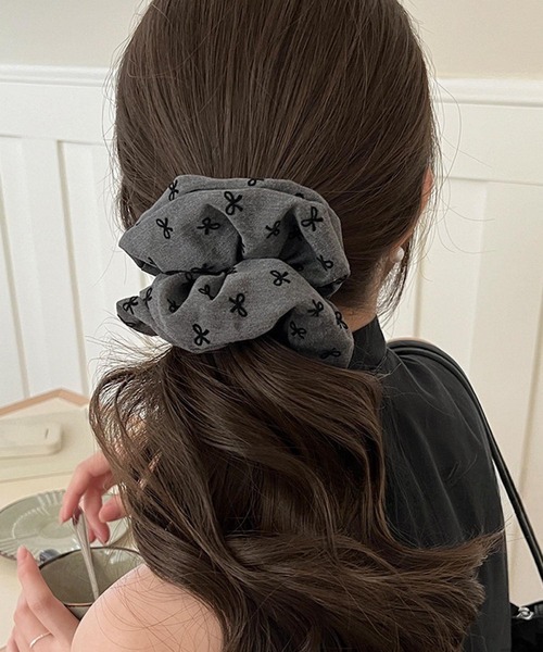 tone（トーン）の「pur chouchou/リボン柄 ドット柄 シュシュ P4439（シュシュ・レディース・その他4/その他1/その他2/その他3・FREE）」の2枚目の写真