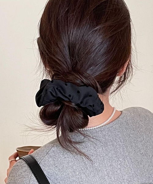 tone（トーン）の「pur chouchou/リボン柄 ドット柄 シュシュ P4439（シュシュ・レディース・その他4/その他1/その他2/その他3・FREE）」の4枚目の写真