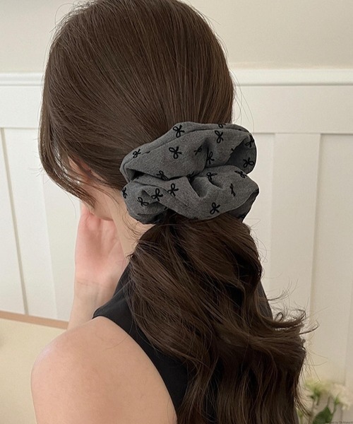 tone（トーン）の「pur chouchou/リボン柄 ドット柄 シュシュ P4439（シュシュ・レディース・その他4/その他1/その他2/その他3・FREE）」の10枚目の写真