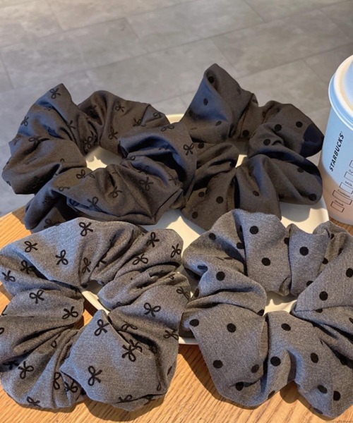 tone（トーン）の「pur chouchou/リボン柄 ドット柄 シュシュ P4439（シュシュ・レディース・その他4/その他1/その他2/その他3・FREE）」の5枚目の写真