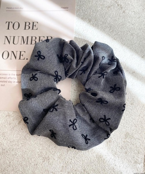 tone（トーン）の「pur chouchou/リボン柄 ドット柄 シュシュ P4439（シュシュ・レディース・その他4/その他1/その他2/その他3・FREE）」の6枚目の写真