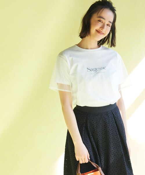 チュールロゴ Ｔシャツ notch.（ファッション） tシャツ ロゴT＆チュールTシャツ