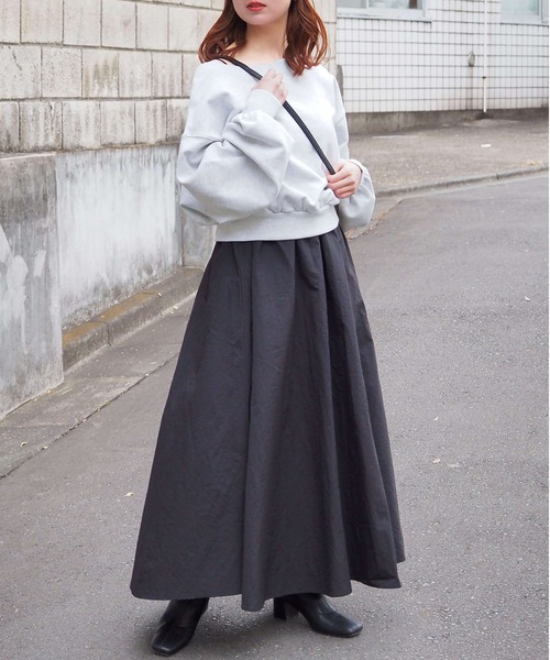 tiptop(ティップトップ)の「オフショルプルオーバー×ワンピースSET(ワンピース・レディース・グレー/チャコールグレー/ピンク・FREE)」の2枚目の写真