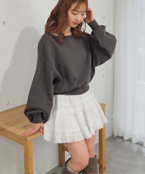 tiptop(ティップトップ)の「オフショルプルオーバー×ワンピースSET(ワンピース・レディース・グレー/チャコールグレー/ピンク・FREE)」の10枚目の写真