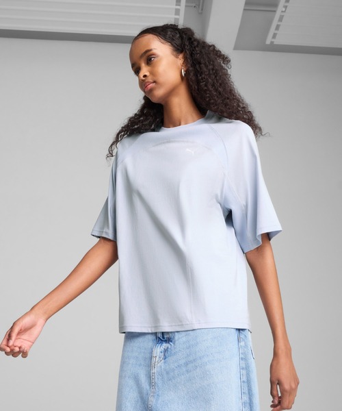 PUMA(プーマ)の「PUMA プーマ ウィメンズ デア トゥ オーバーサイズ 半袖 Tシャツ(Tシャツ/カットソー・レディース・ブラック/ホワイト/ブルー系その他・SMALL/X-SMALL/MEDIUM/LARGE)」の1枚目の写真